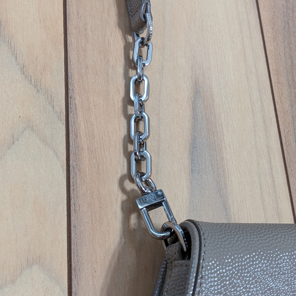 EUC! Tory Burch Britten Mini Crossbody Bag In Tan/Beige - Picture 4 of 16